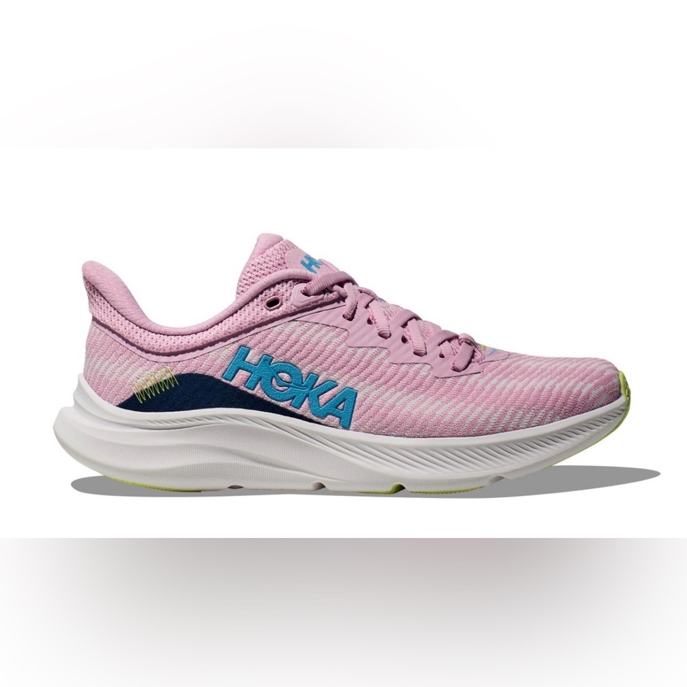 Hoka Women’s Solimar Pink & Blue Running Shoe with Lime Accents 2025 size 8.5 B - Picture 2 of 14